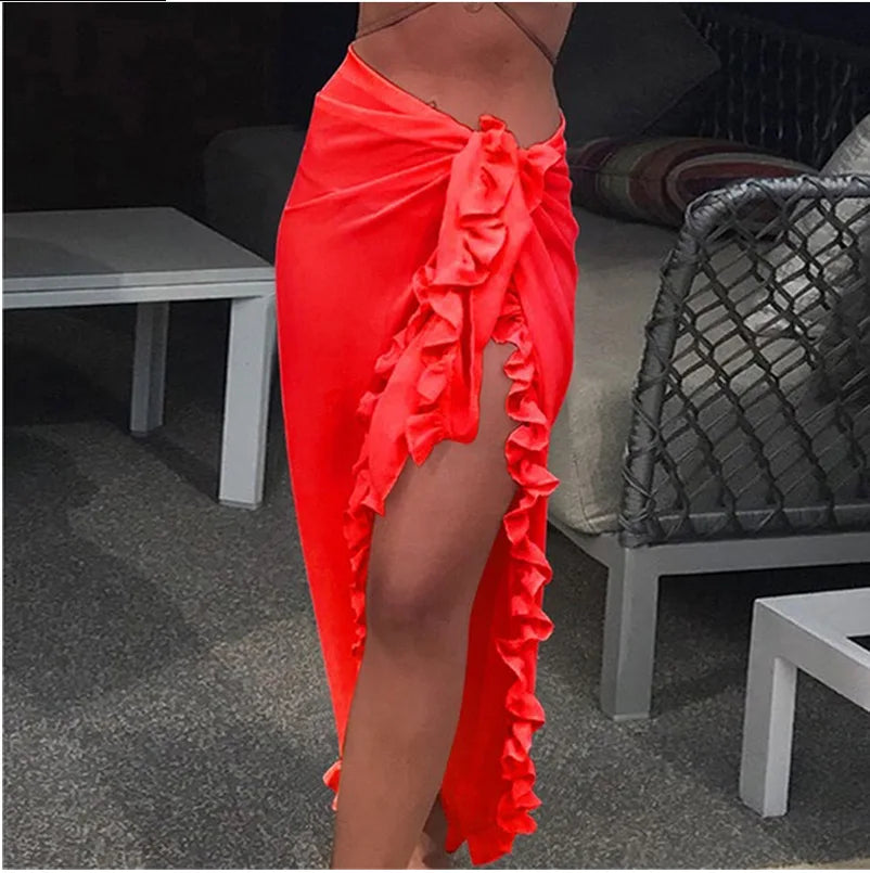 SunSeeker™️ Ruffle Sarong Skirt