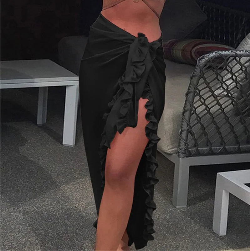 SunSeeker™️ Ruffle Sarong Skirt