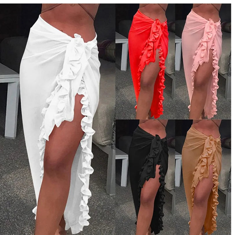 SunSeeker™️ Ruffle Sarong Skirt